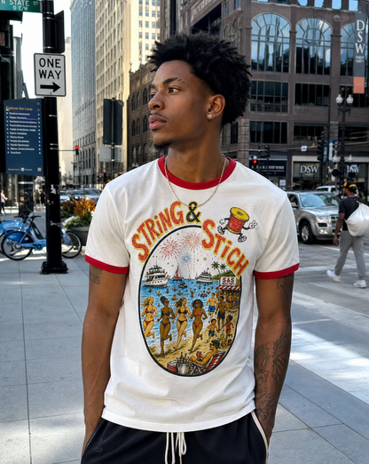 Beach Club Ringer Tee
