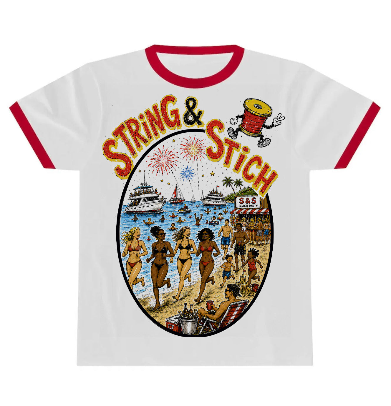 Beach Club Ringer Tee