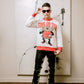 Red Varsity SPOT Knit Crewneck